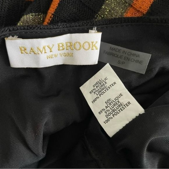 Ramy Brook stripe clam sweater dress long sleeve ruched bodycon S - Picture 13 of 14